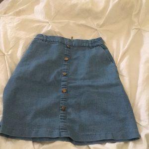 Soft Denim Jean Skirt